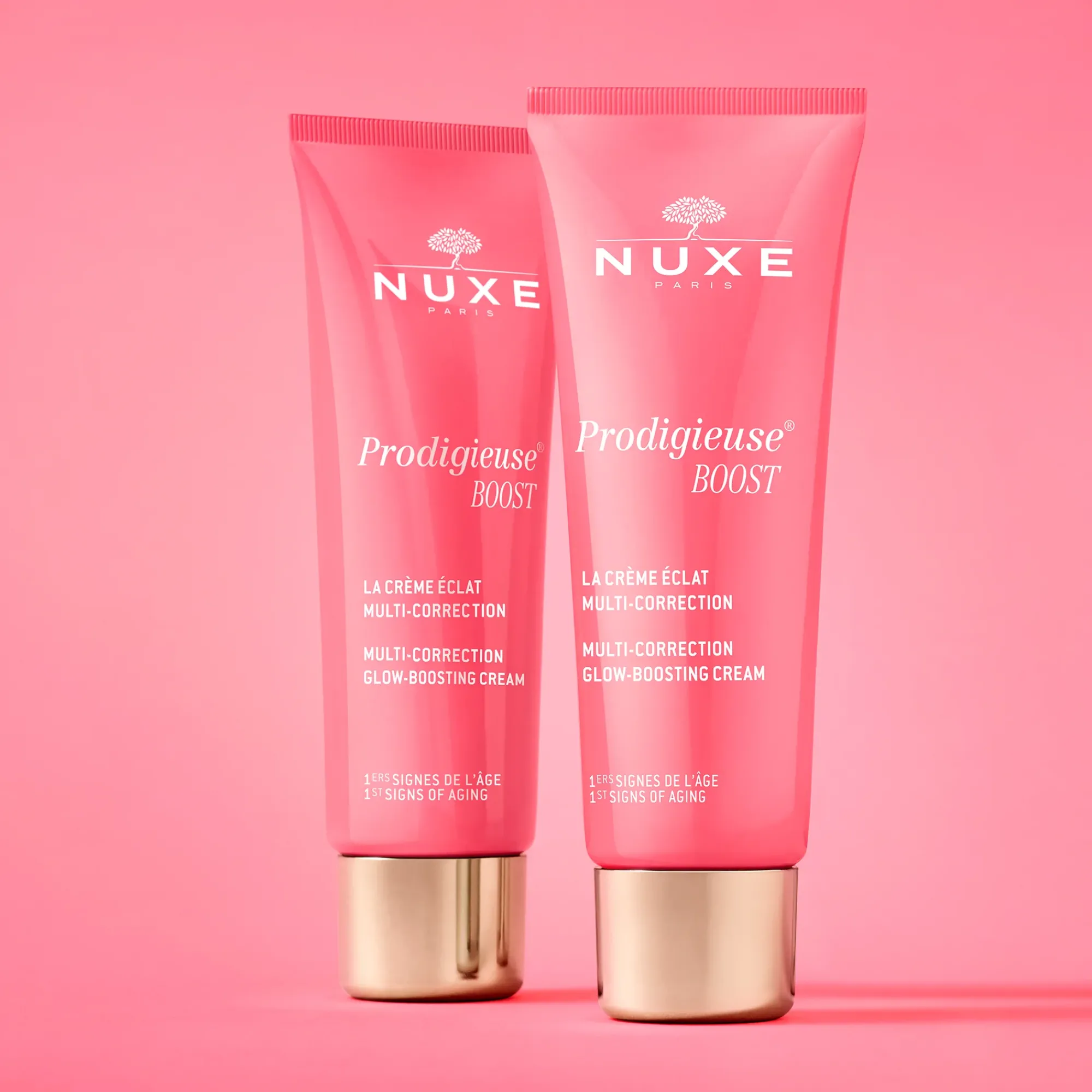 NUXE Crema Da Giorno|Trattamento Anti-Età^PRODIGIEUSE BOOST - Duo La Crema illuminante multi-correzione e Il Balsamo olio recuperatore nottee in omaggio